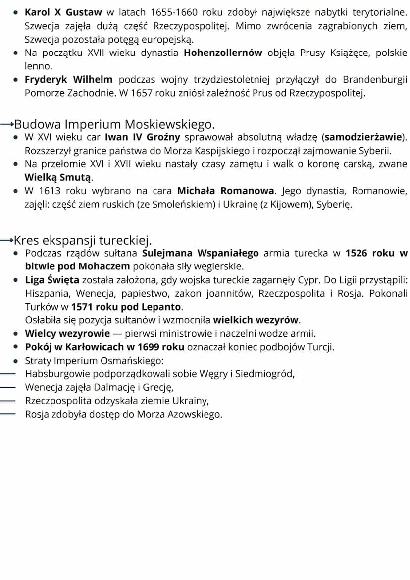 nowe potegi europejskie
w xvii wieku
1617 r. 1620 r.
utrata dostępu do
przybycie purytanów
Bałtyku przez Moskwę
do Ameryki
1600
1607 r.
1650