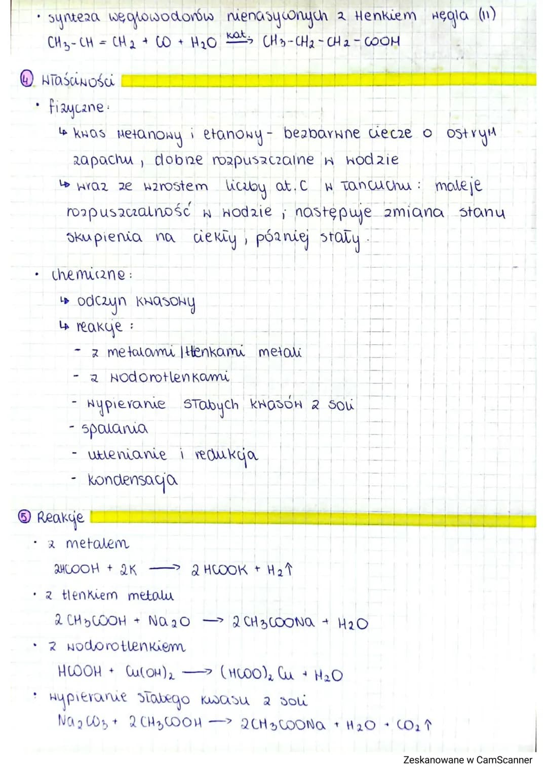kwasy
KARBObora LONE
Haór
ogólny
Cn Hent1COOH
karboksylowe
Otrzymywanie
utlenianie węglowodorów
3 CH4 + 30₂
요
R-C
próba Trommera
CH3CHO + 2 