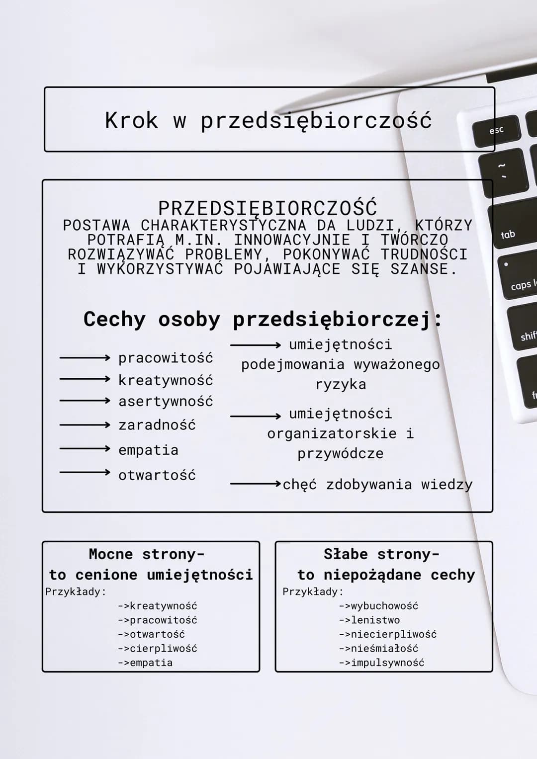 
<p>Przedsiębiorczość można zdefiniować jako postawę charakterystyczną dla ludzi, którzy potrafią innowacyjnie i twórczo rozwiązywać problem
