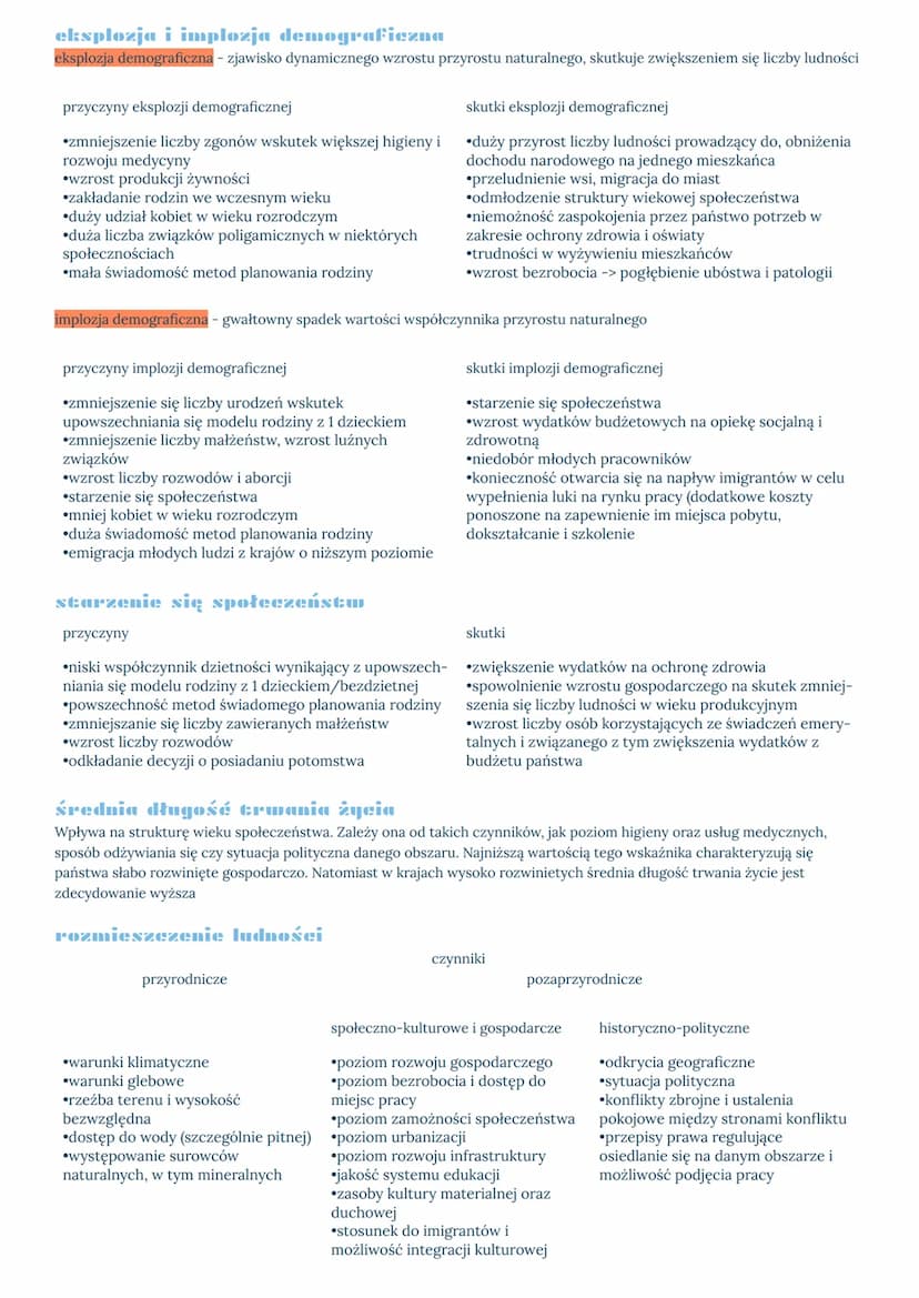liczba ludności świata
przyczyny wzrostu liczby ludności
•rewolucja neolityczna
rewolucja przemysłowa i związany z nią postęp
technologiczny