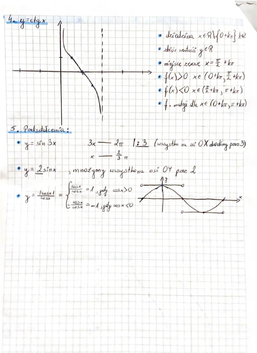 # •TRYGONOMETRIA.

I PODSTAWOWE INFORMACJE

1.

a

Π

$
\sin x = \frac{a}{c}$

$cos a = \frac{b}{c}$

$tg x = \frac{a}{b}$

$ctya = \frac{b}