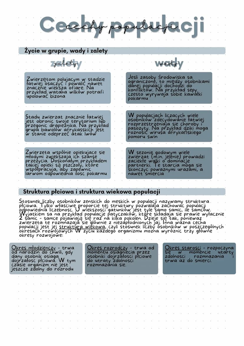 Ceely populacji
Co to jest populacja?
Populacja to grupa osobników tego samego gatunku, zyjacych na tym samym
populacji. Na przykład dzieci 