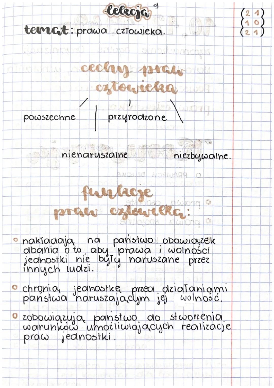 9
lekcja
$$\begin{pmatrix}2 & 1\\ 1 & 0\\ 2 & 1\end{pmatrix}$$
temat: prawa człowieka.

cechy pras
cztowicka

1
powszechne przyrodzone

nien