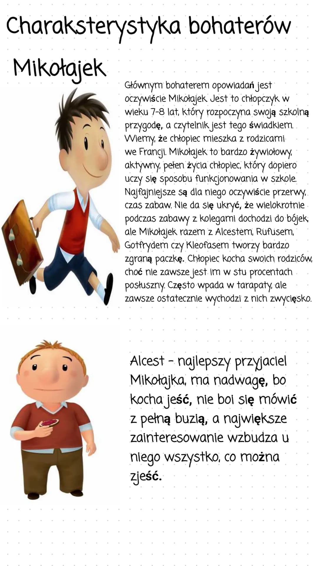 Mikołajek
Streszczenie
Najmilsza pamiątka
Do szkoły przyszedł fotograf, aby wykonać klasowe zdjęcia.
Robi się ogromne zamieszanie, chłopcy s