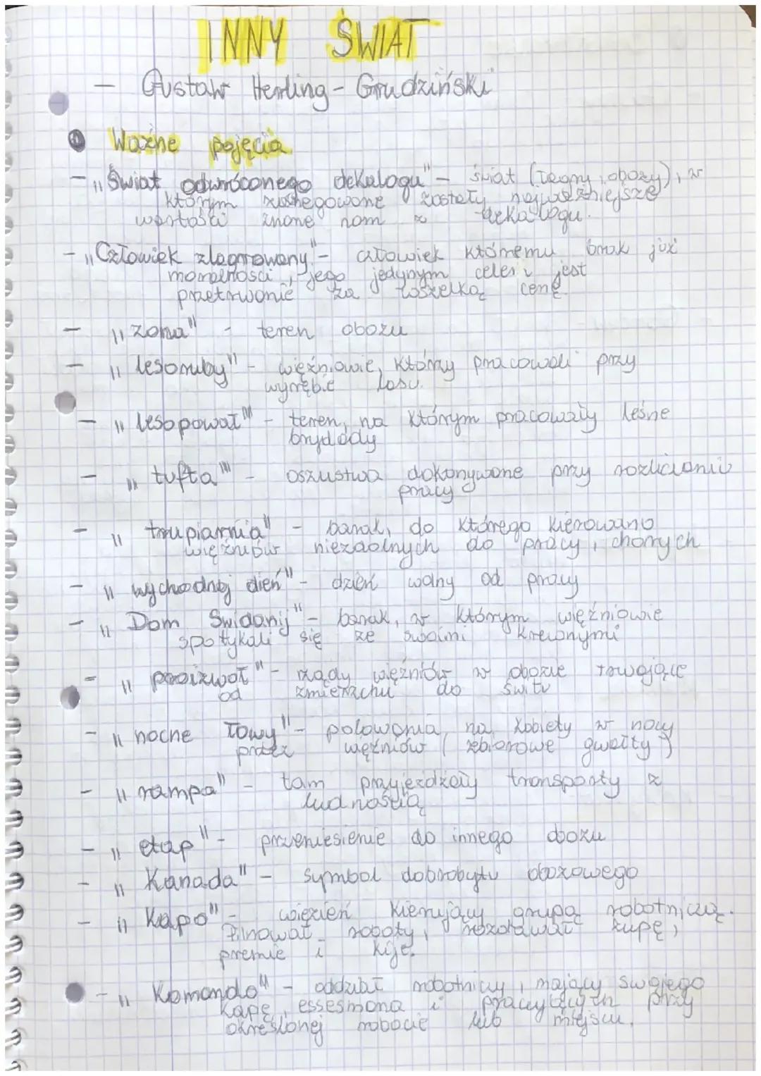 Inny Świat streszczenie Bohaterowie, ważne zwroty oraz krótki plan wydarzeń 