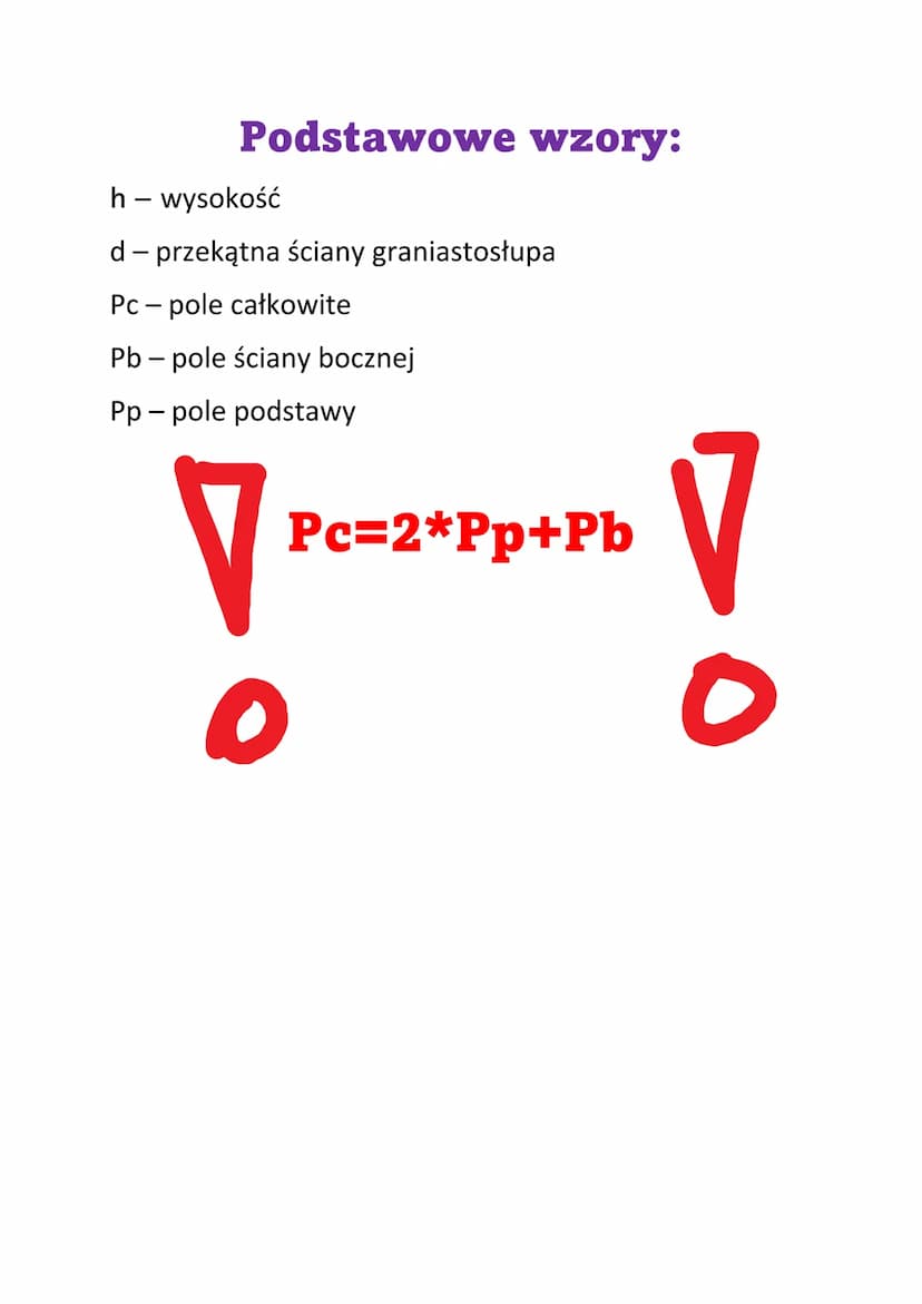 Graniastosłupy
Graniastosłupy to figury przestrzenne, które charakteryzują
się tym, że mają dwie ściany, które są do siebie równolegle
(pods