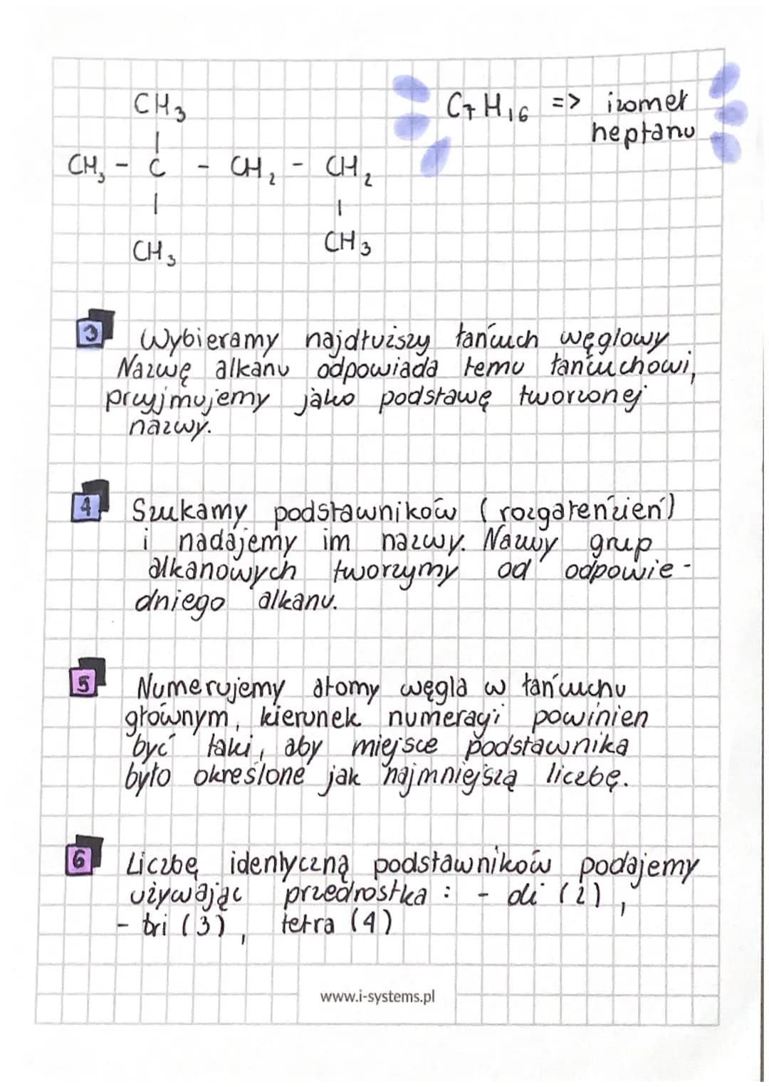 4
alkany
Alkany
metan
12 Szereg nomologiczny alkanow.
-
• pentan
eran
C₂ H6
• propan - C3 H 8
butan - C₁ H ₁0
C5 M12
C G H 14
heksan -
-
nal