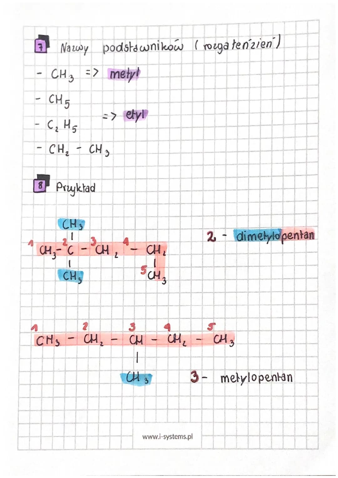 4
alkany
Alkany
metan
12 Szereg nomologiczny alkanow.
-
• pentan
eran
C₂ H6
• propan - C3 H 8
butan - C₁ H ₁0
C5 M12
C G H 14
heksan -
-
nal