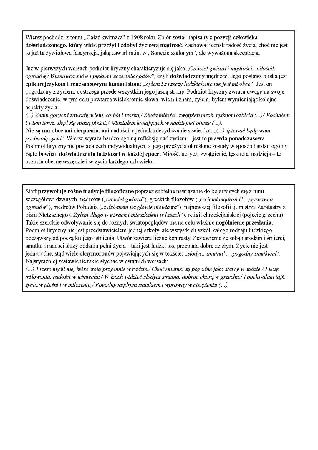 Przedśpiew - Leopold Staff