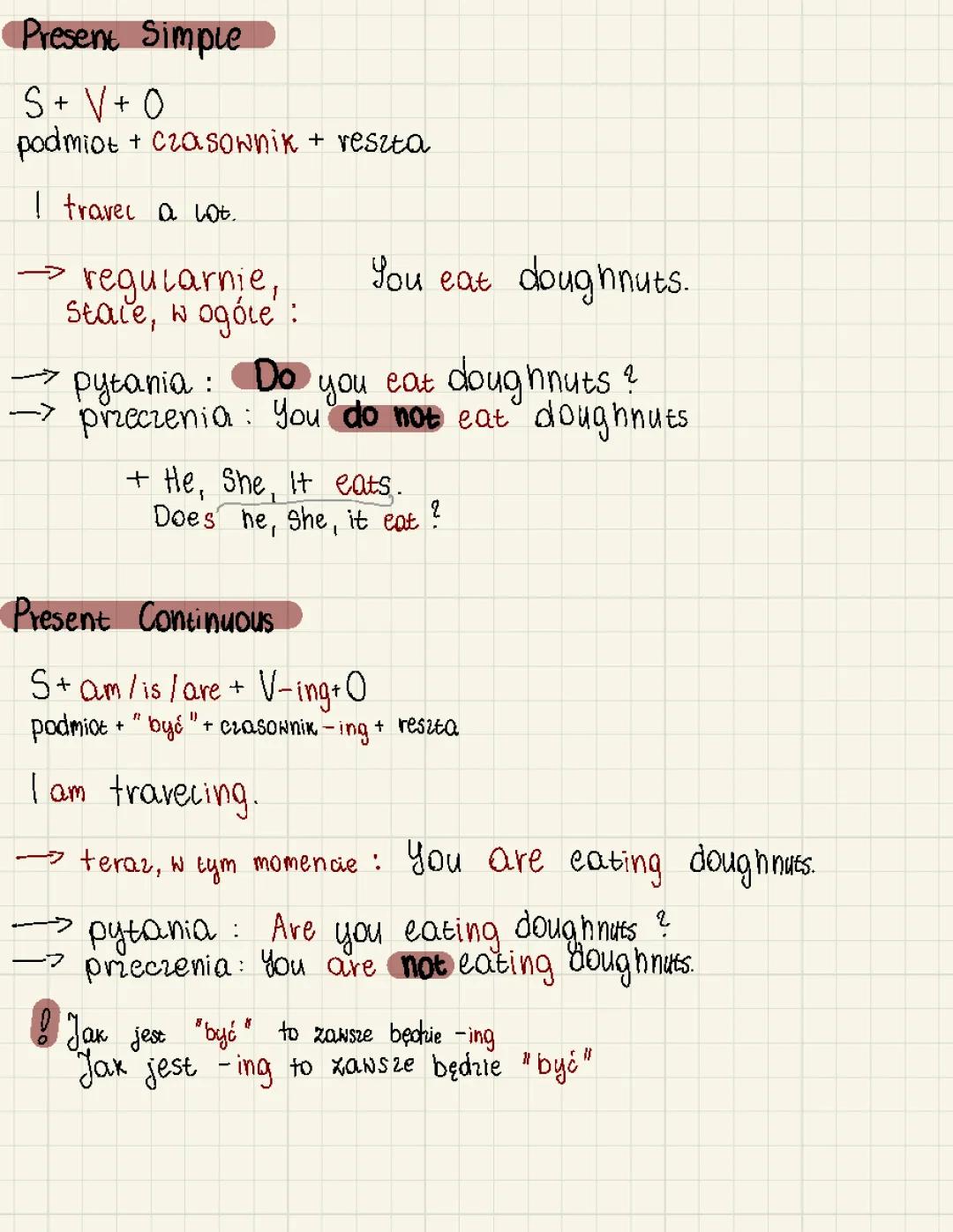 Present Simple i Present Continuous – różnice i zastosowanie