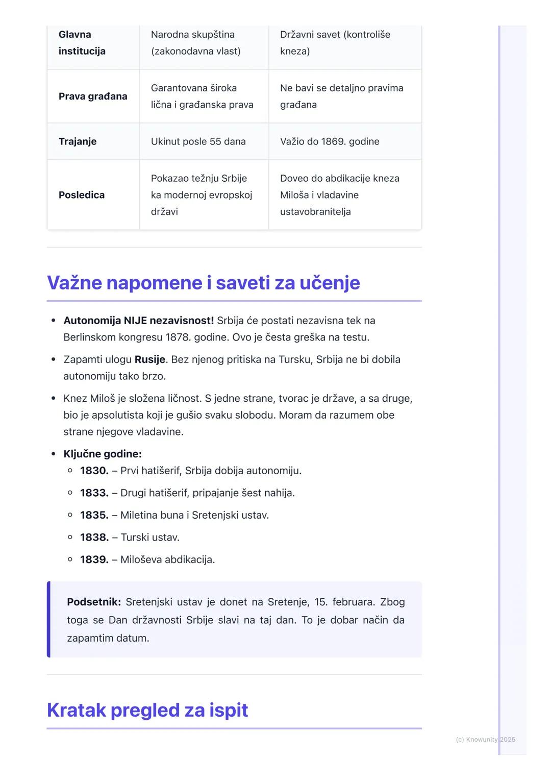 # Autonomija i stvaranje
moderne srpske države

## Uvod u period autonomije

Posle Drugog srpskog ustanka, Srbija nije odmah postala nezavis