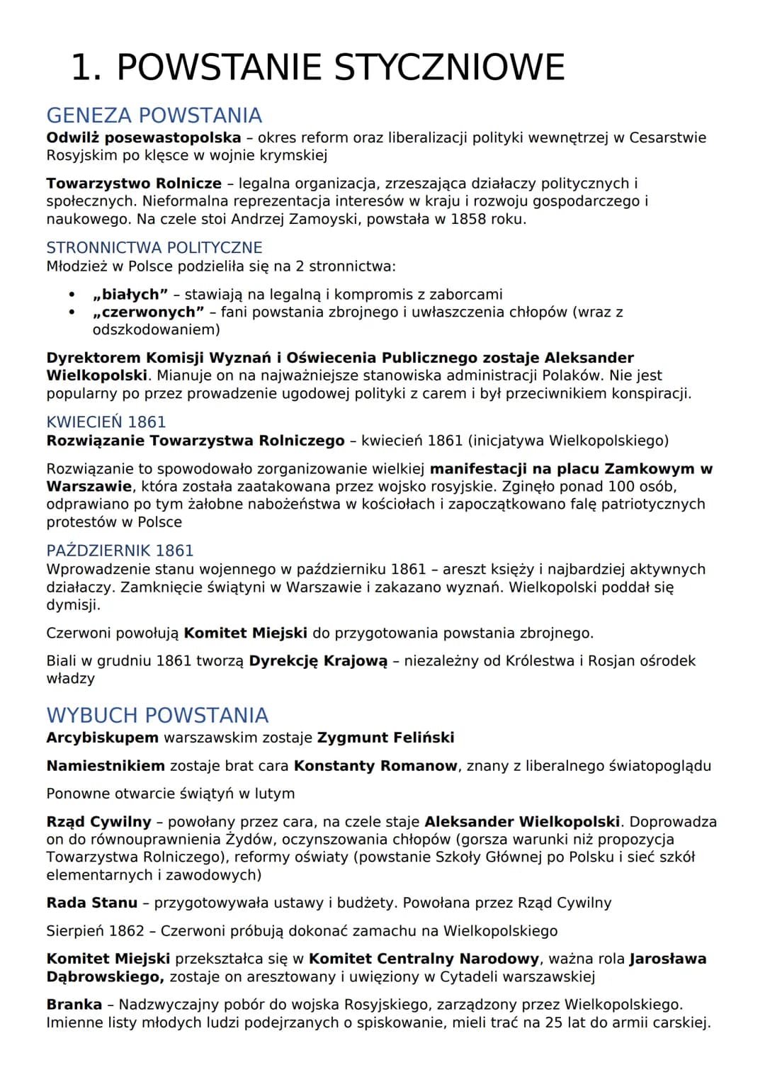 
<h2 id="genezapowstania">Geneza Powstania</h2>
<p>Odwilż posewastopolska - okres reform oraz liberalizacji polityki wewnętrznej w Cesarstwi