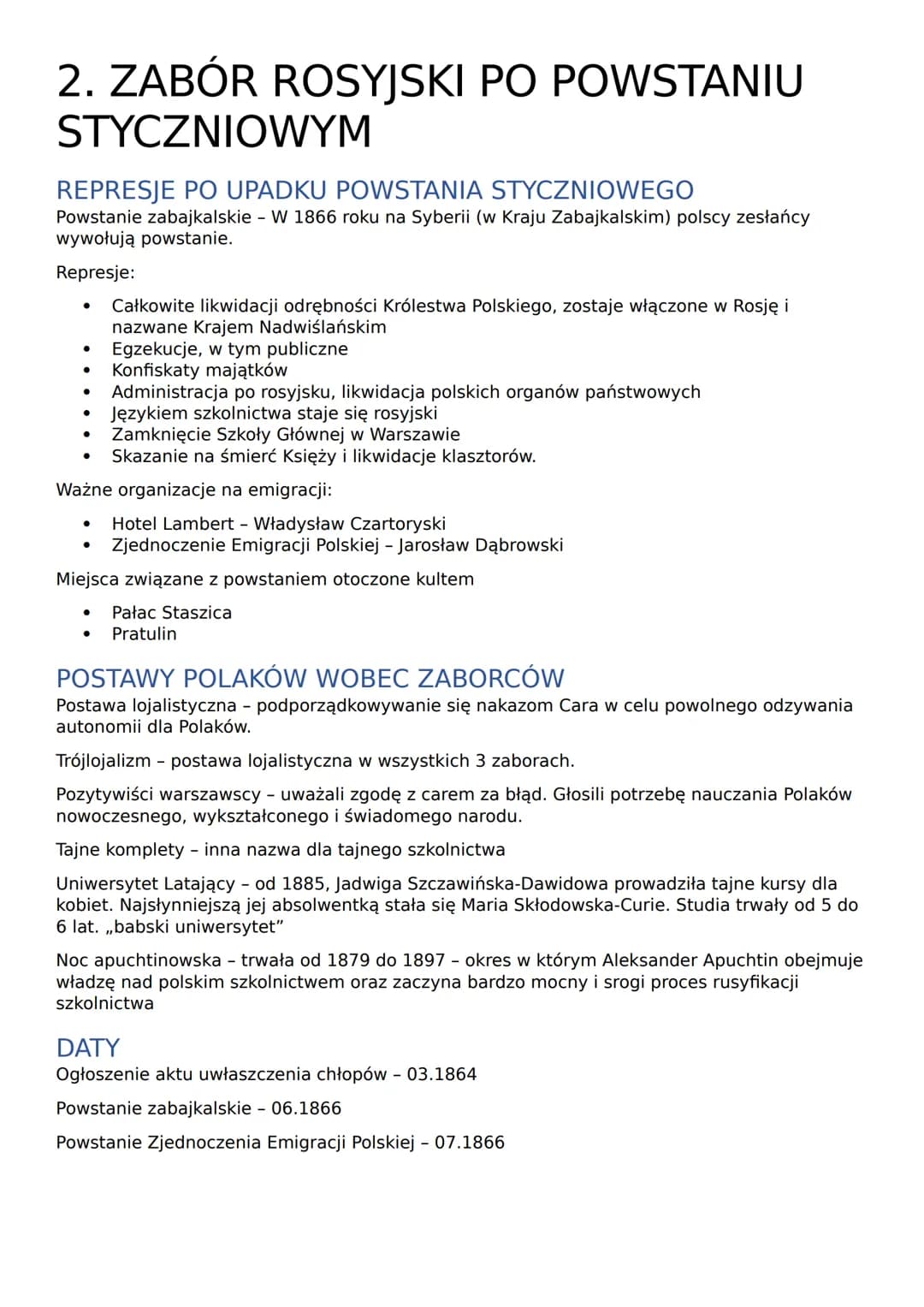 
<h2 id="genezapowstania">Geneza Powstania</h2>
<p>Odwilż posewastopolska - okres reform oraz liberalizacji polityki wewnętrznej w Cesarstwi
