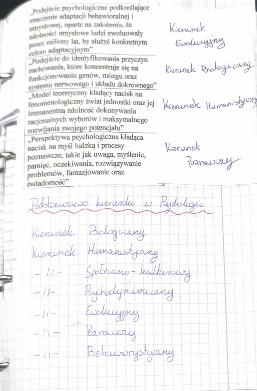 PSYCHOLOGIA
naukowe badanie zachowania
procesów psychicznych i
Bychologia
jednostek
i ich
stosowanie tej wiedzy w praktyce
• opisywanie
• wy