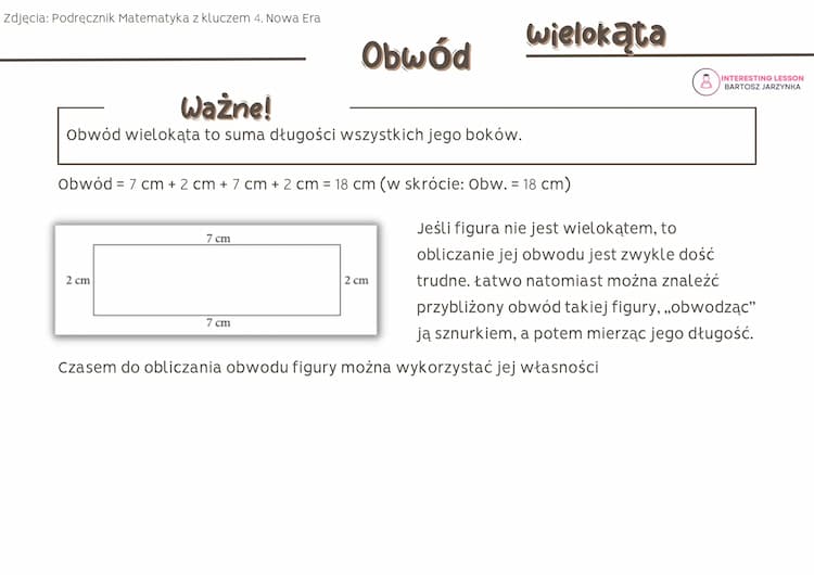 Know Obwód wielokąta klasa 4 Matematyka thumbnail