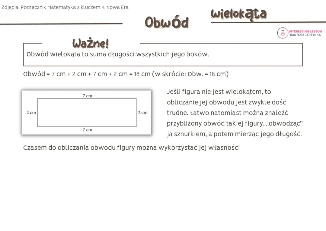 Obwód wielokąta klasa 4 Matematyka