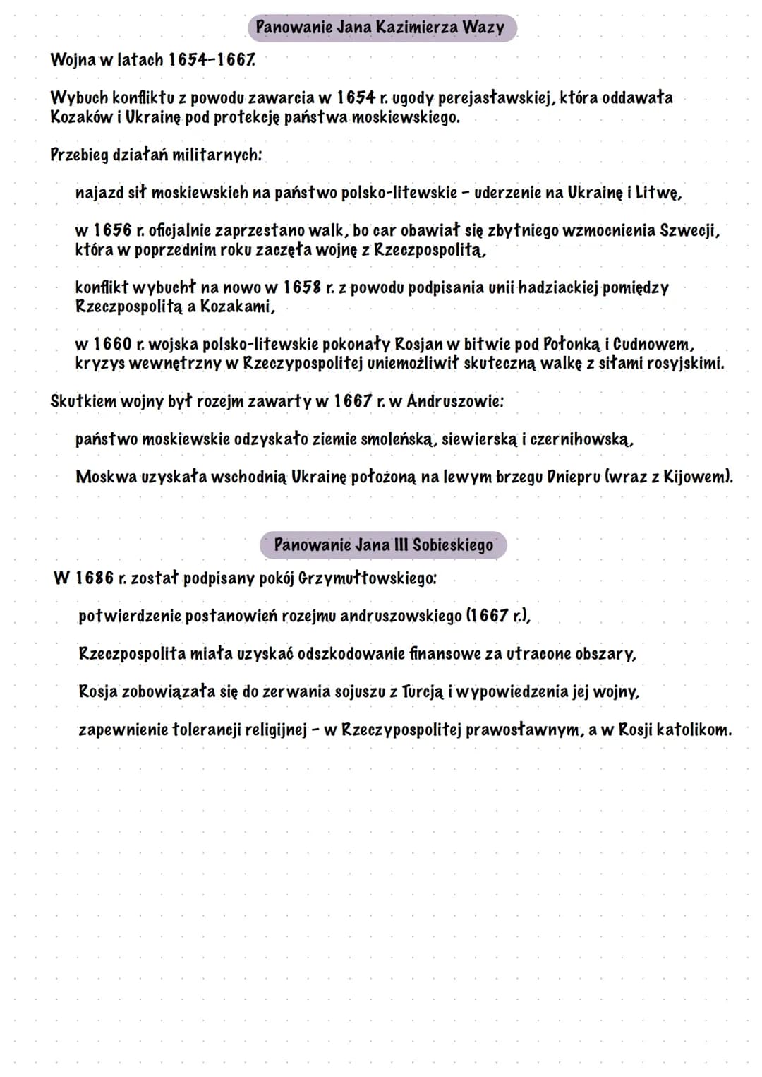 Wojny Rzeczypospolitej
& Moskwa w XVII w.
Przyczyny wojny z Moskwa
Przyczyny wojny z Moskwą:
osłabienie państwa moskiewskiego z powodu wewnę