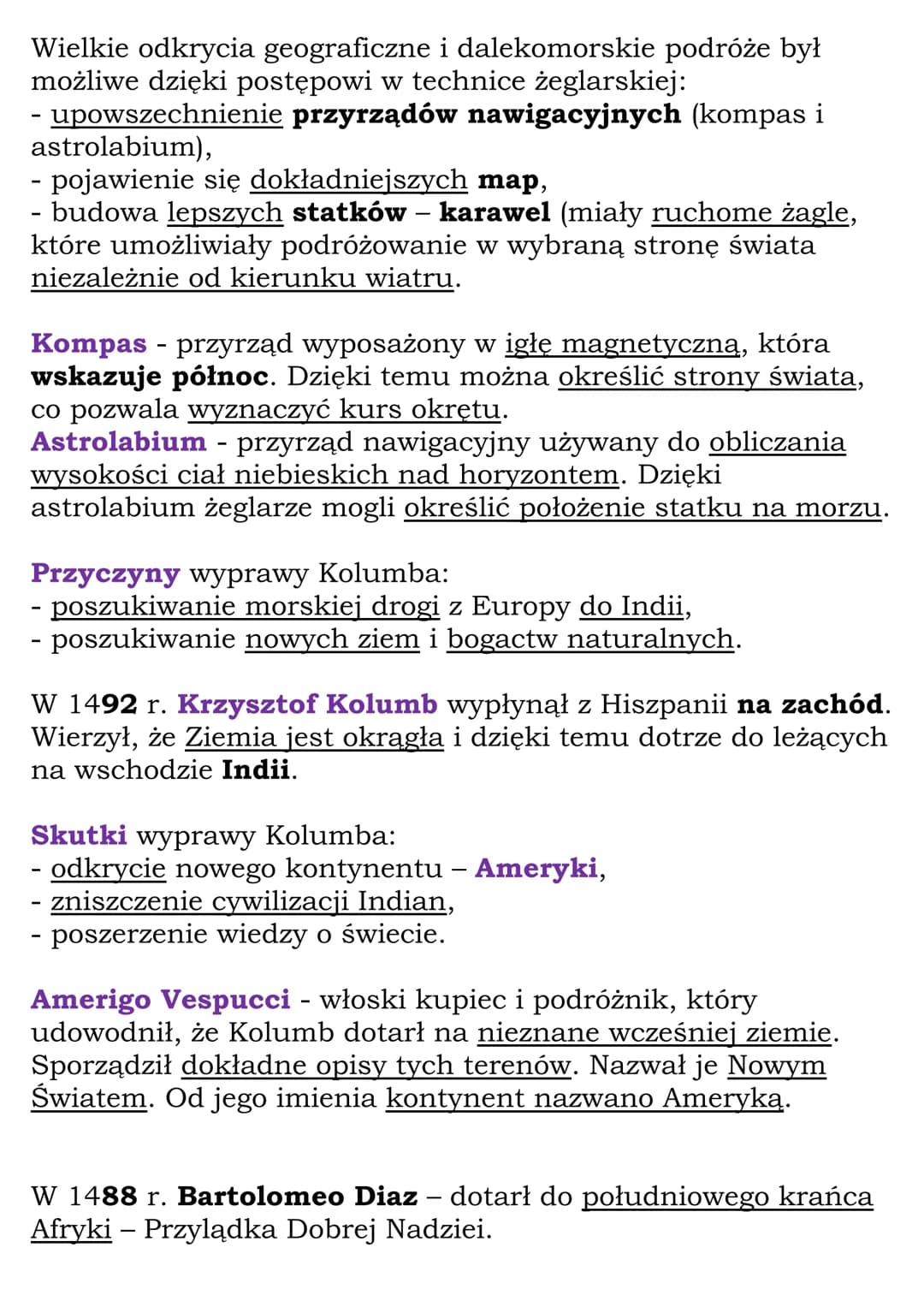Narodziny
nowożytnego świata
R. I, kl 6, NE
1.Wielkie odkrycia
geograficzne
Kl 6, NE
1492 - odkrycie Ameryki przez Krzysztofa Kolumba
1498 -