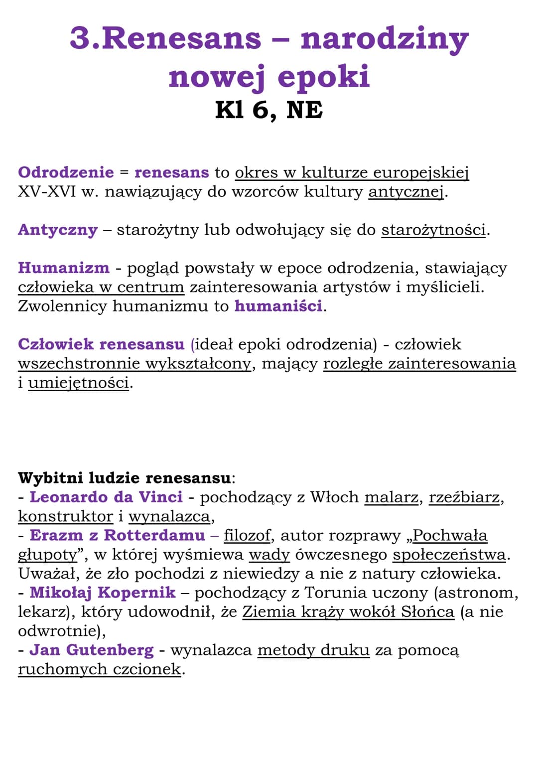 Narodziny
nowożytnego świata
R. I, kl 6, NE
1.Wielkie odkrycia
geograficzne
Kl 6, NE
1492 - odkrycie Ameryki przez Krzysztofa Kolumba
1498 -