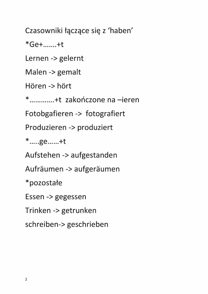 Deuch
PRESENT PERFEKT
Odmiana czasownika ‘haben'
Habe
Hast
Hat
Hat
Hat
Ich
Du
Er
Sie
Es
Wir
Ihr
Się (państwo)
Haben
Habt
haben
Odmiana czaso