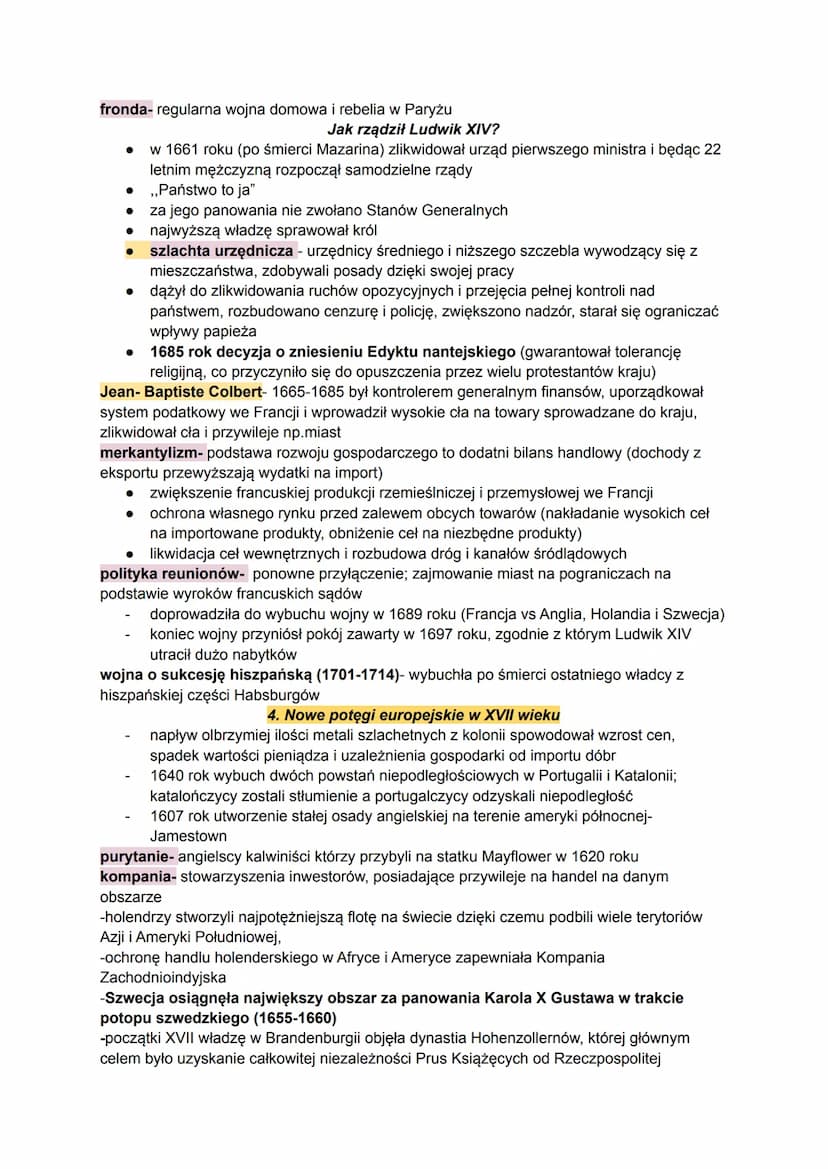 1.Rewolucja angielska i monarchia parlamentarna
Ogradzanie-łączenie gruntów gminnych i chłopskich w duże gospodarstwa zajmujące się
wypasem 