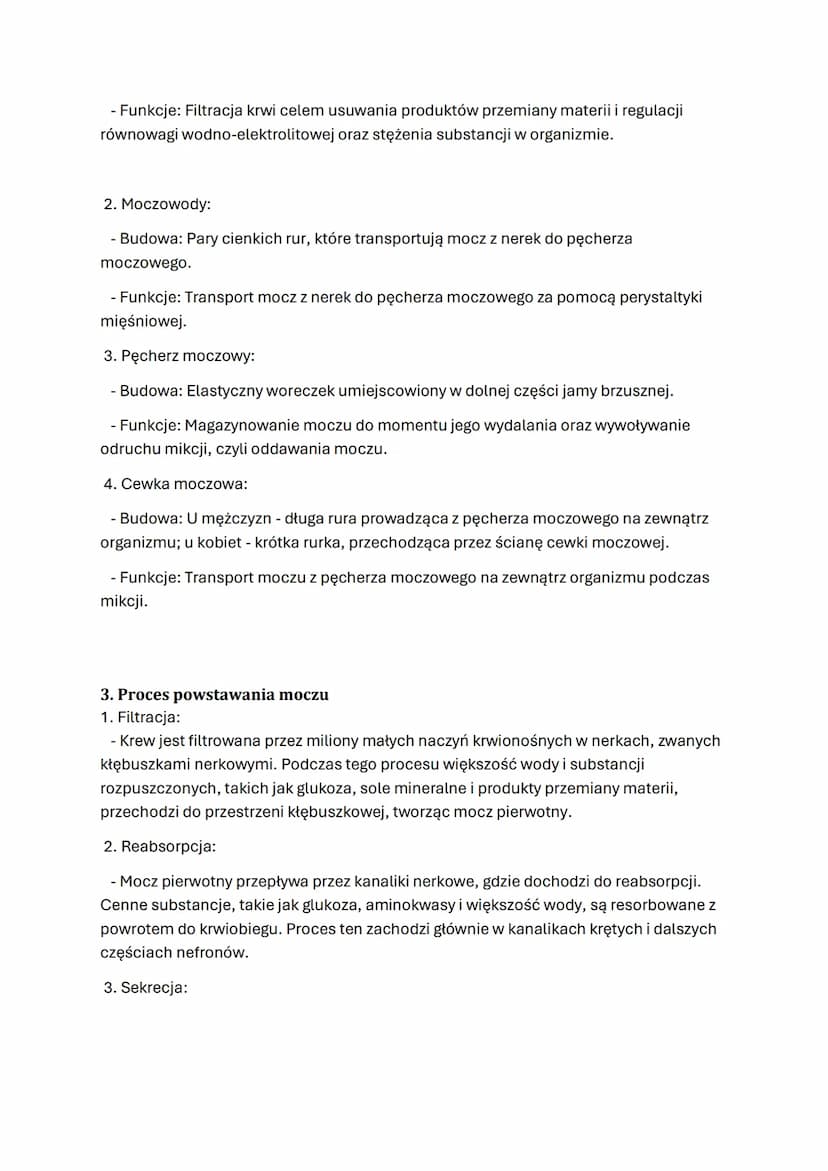 Biologia układ moczowy
1.Produkty przemiany materii: To substancje powstające w organizmach żywych w
wyniku metabolicznych procesów, takie j