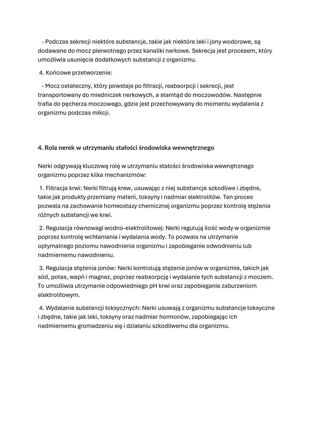 Biologia układ moczowy
1.Produkty przemiany materii: To substancje powstające w organizmach żywych w
wyniku metabolicznych procesów, takie j