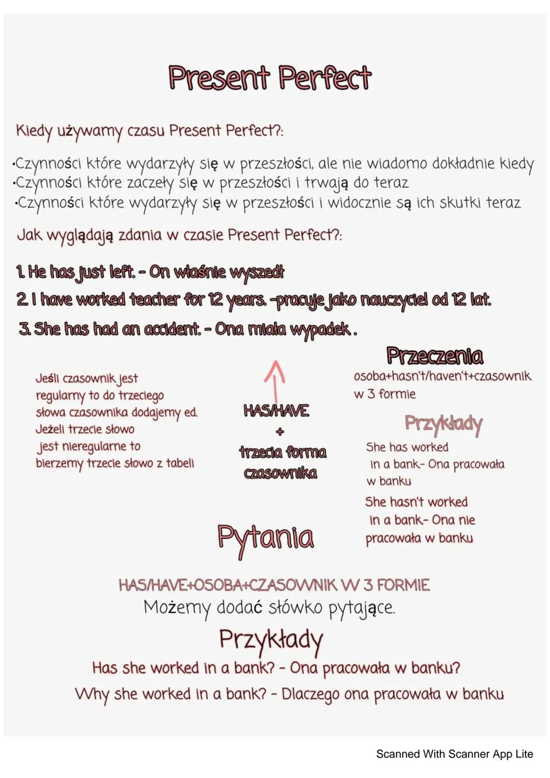 Present Perfect
Kiedy używamy czasu Present Perfect?:
•Czynności które wydarzyły się w przeszłości, ale nie wiadomo dokładnie kiedy
•Czynnoś