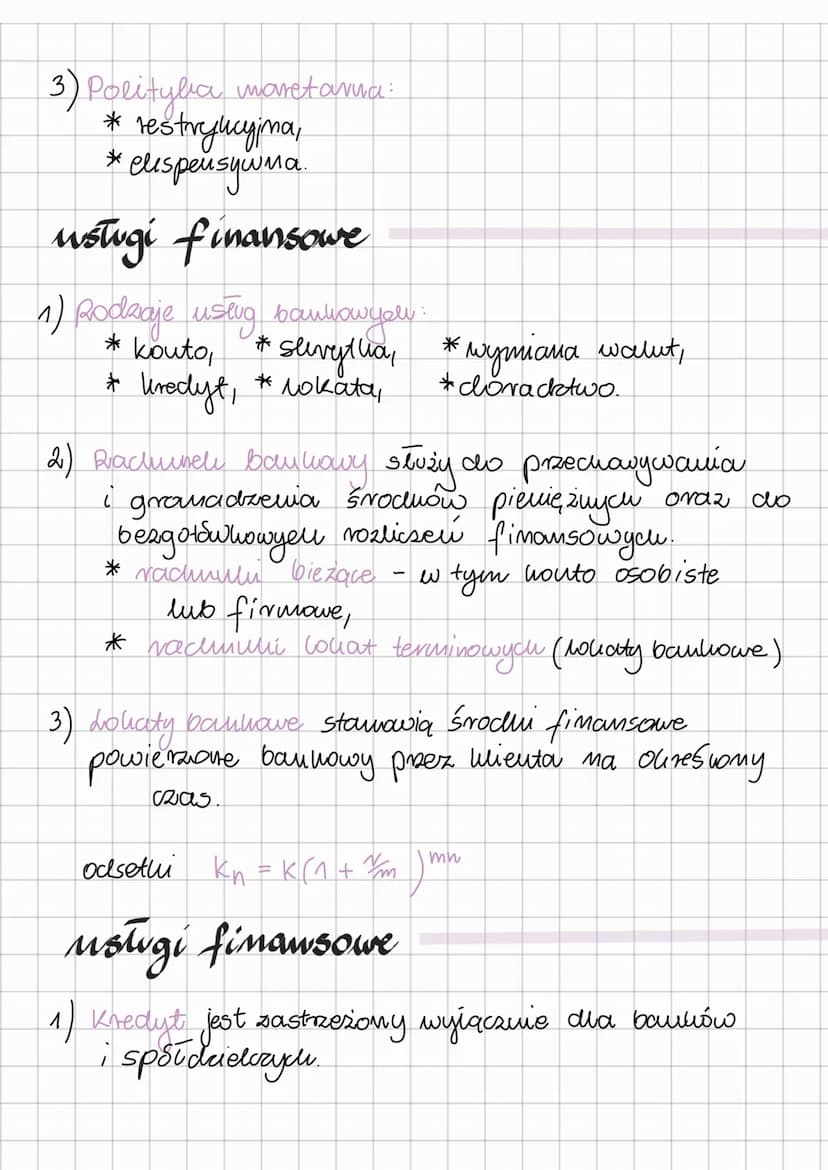Finanse
pieniądz i jego znaczenie
1) Formy pieniądza :
* towarowy,
* kruszowy,
paplerowy,
* elektroniczny.
*
3) Cechy pieniądza
* stabilność