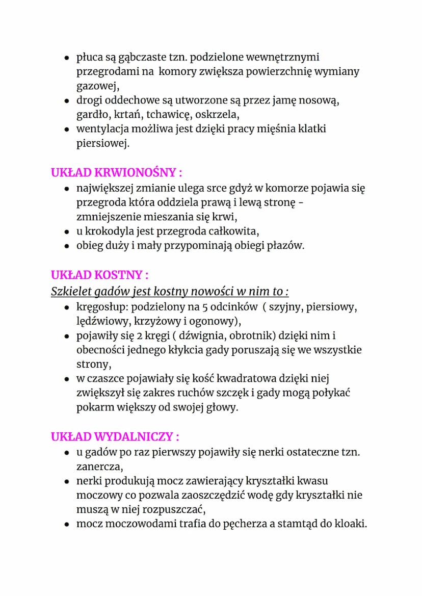 GADY.
1. GADY TO:
• pierwotnie lądowe,
• płucodyszne,
• zmiennocieplne,
• owodniowe
2. ŚRODOWISKO ŻYCIA:
• zamieszkują ciepłe środowiska wie