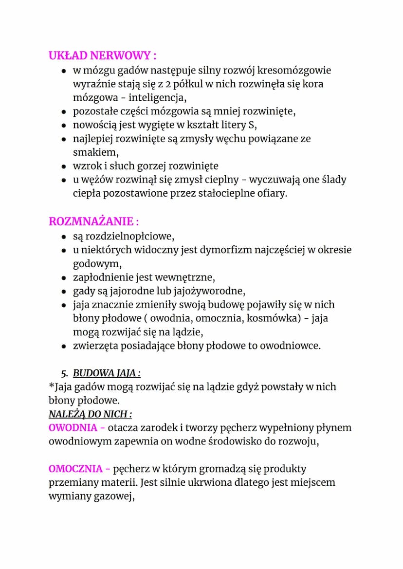 GADY.
1. GADY TO:
• pierwotnie lądowe,
• płucodyszne,
• zmiennocieplne,
• owodniowe
2. ŚRODOWISKO ŻYCIA:
• zamieszkują ciepłe środowiska wie