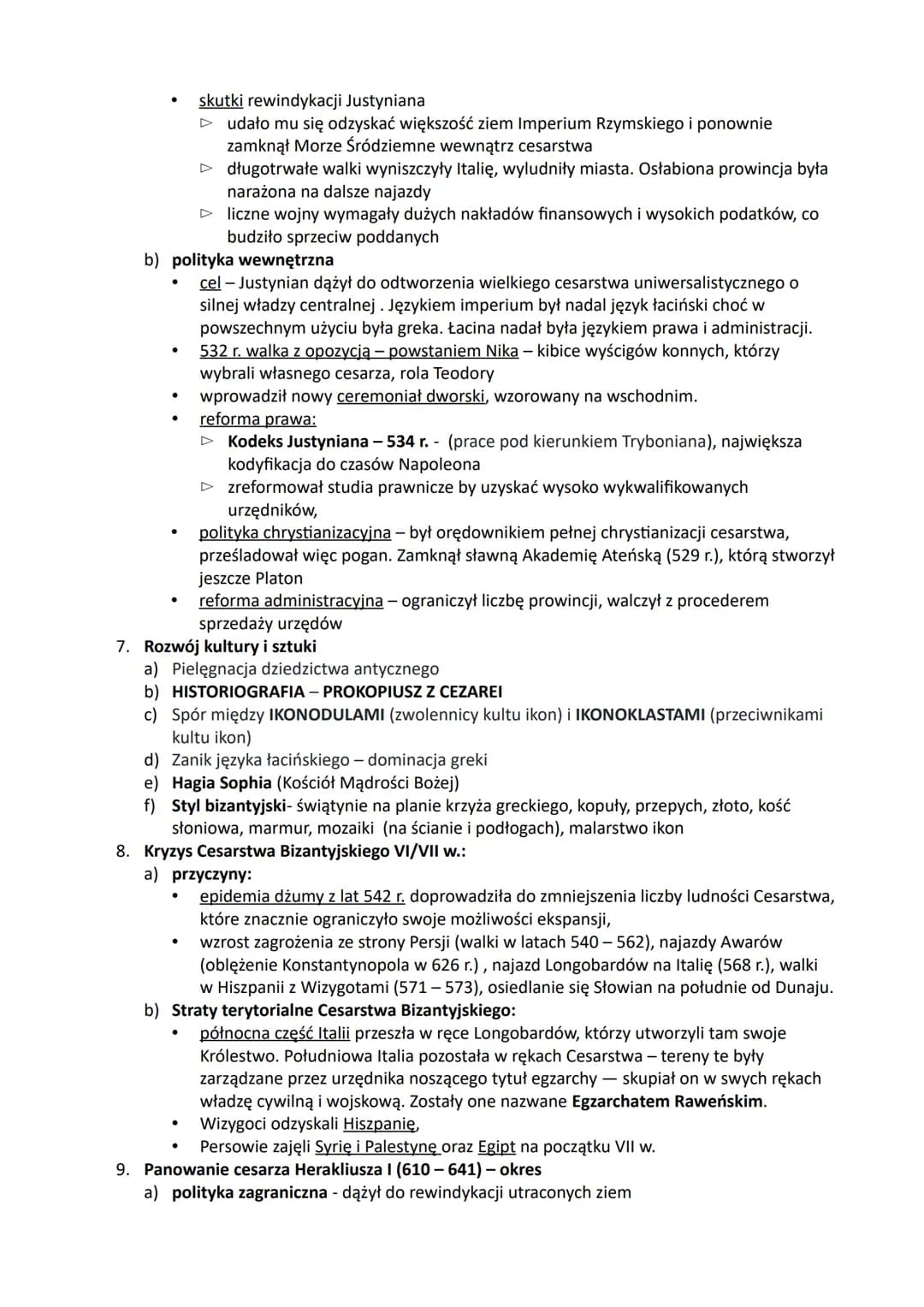 4.1. CESARSTWO BIZANTYJSKIE
1. Podział Teodozjusza 395 roku n.e. - Teodozjusz Wielki podzielił Imperium Romanum między
swoich dwóch synów na