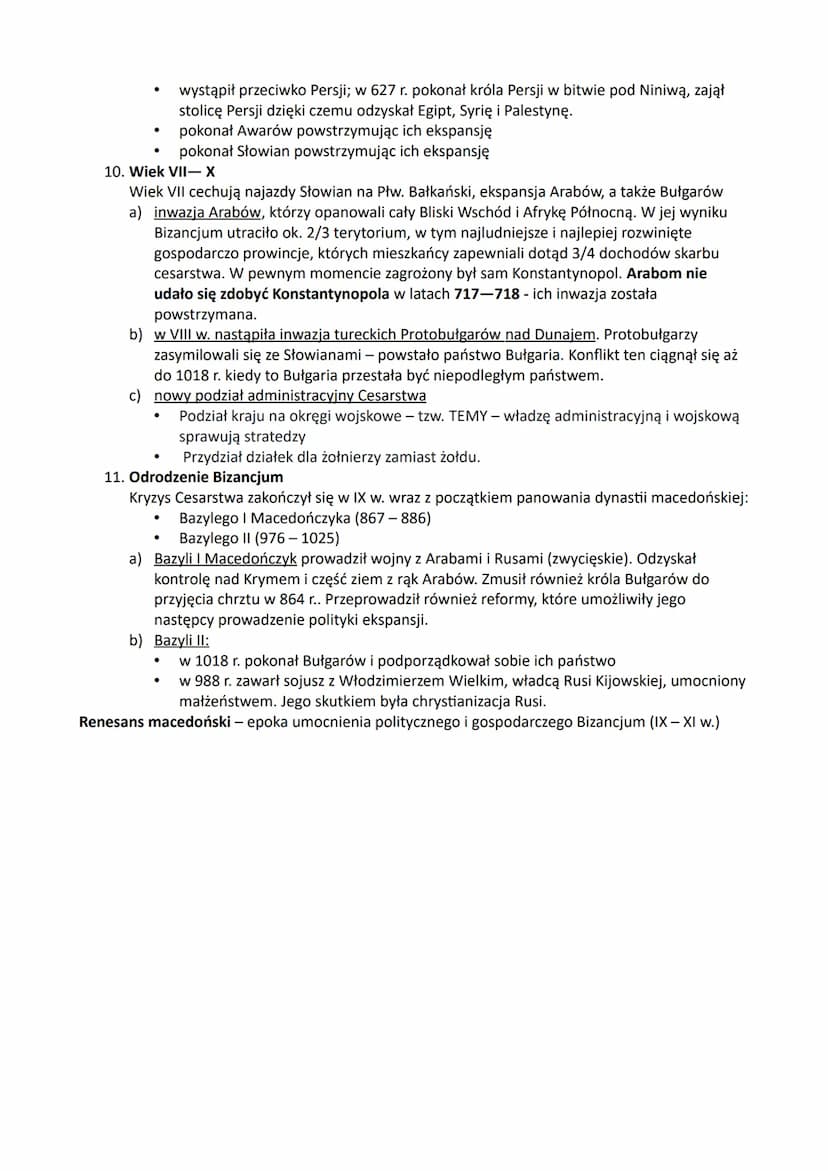 4.1. CESARSTWO BIZANTYJSKIE
1. Podział Teodozjusza 395 roku n.e. - Teodozjusz Wielki podzielił Imperium Romanum między
swoich dwóch synów na