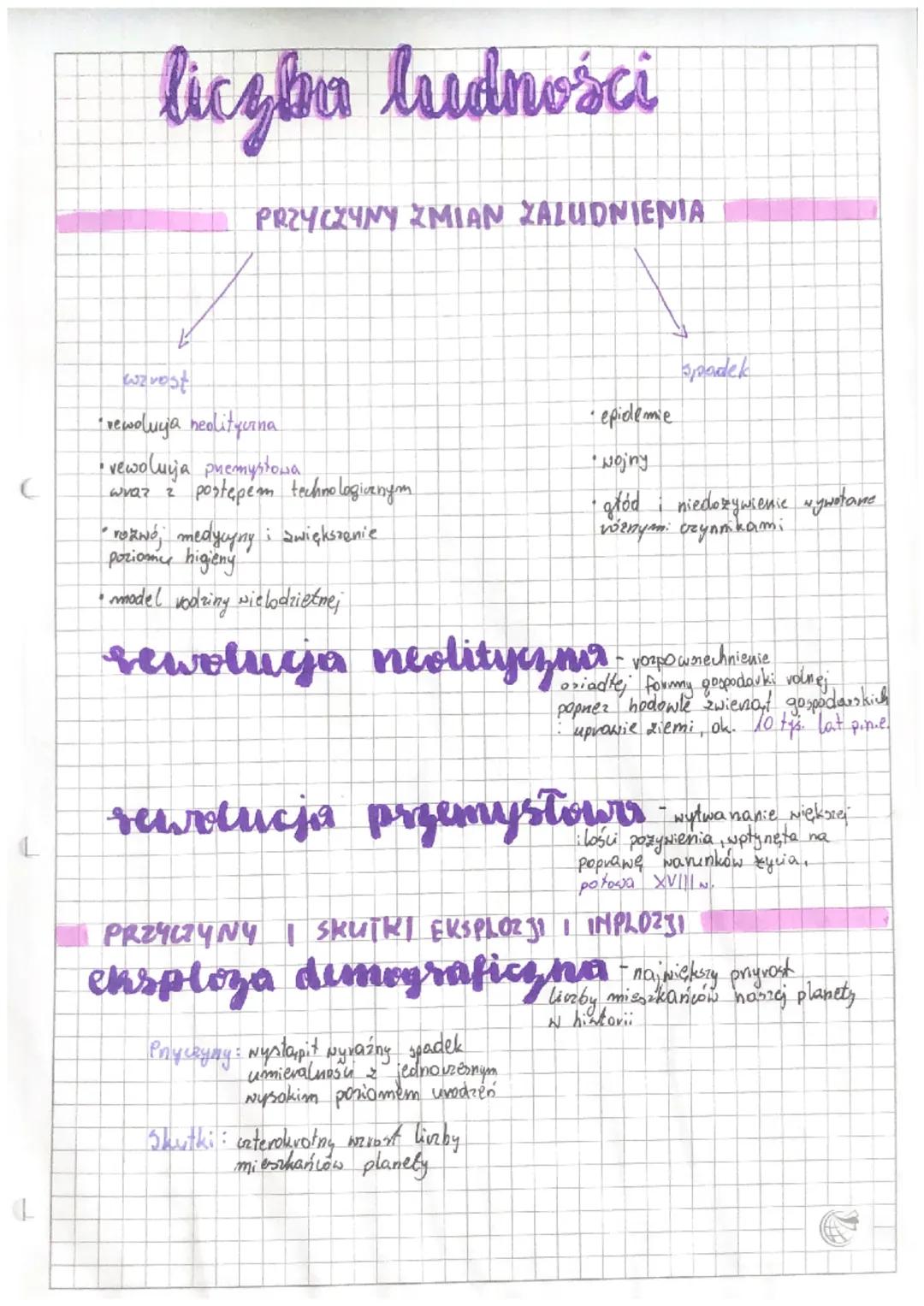 # liczba ludności

PRZYCZYNY ZMIAN ZALUDNIENIA

warest
spadek

rewolucja neolityurna
epidemie

• rewoluja puemysłowa
wojny
C
wraz z postępem
