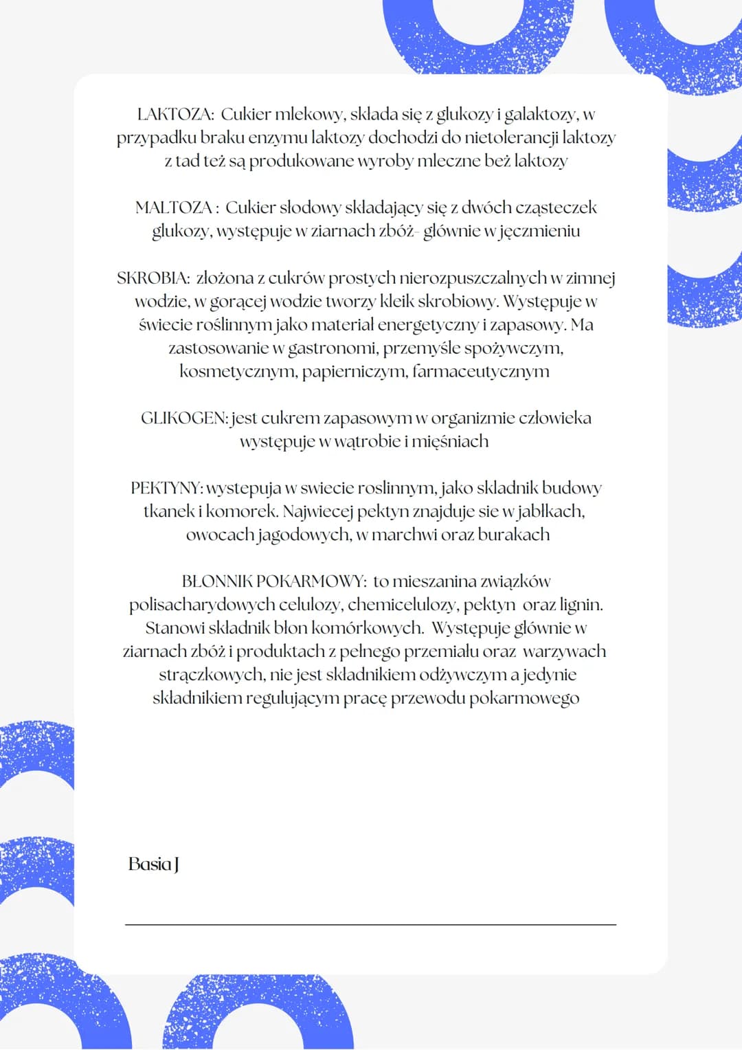 Węglowodany
Cukry to związki organiczne, które występują głównie w świecie
roślinnym jako materiał zapasowy. Dzielą się na:
CUKRY PROSTE-(mo