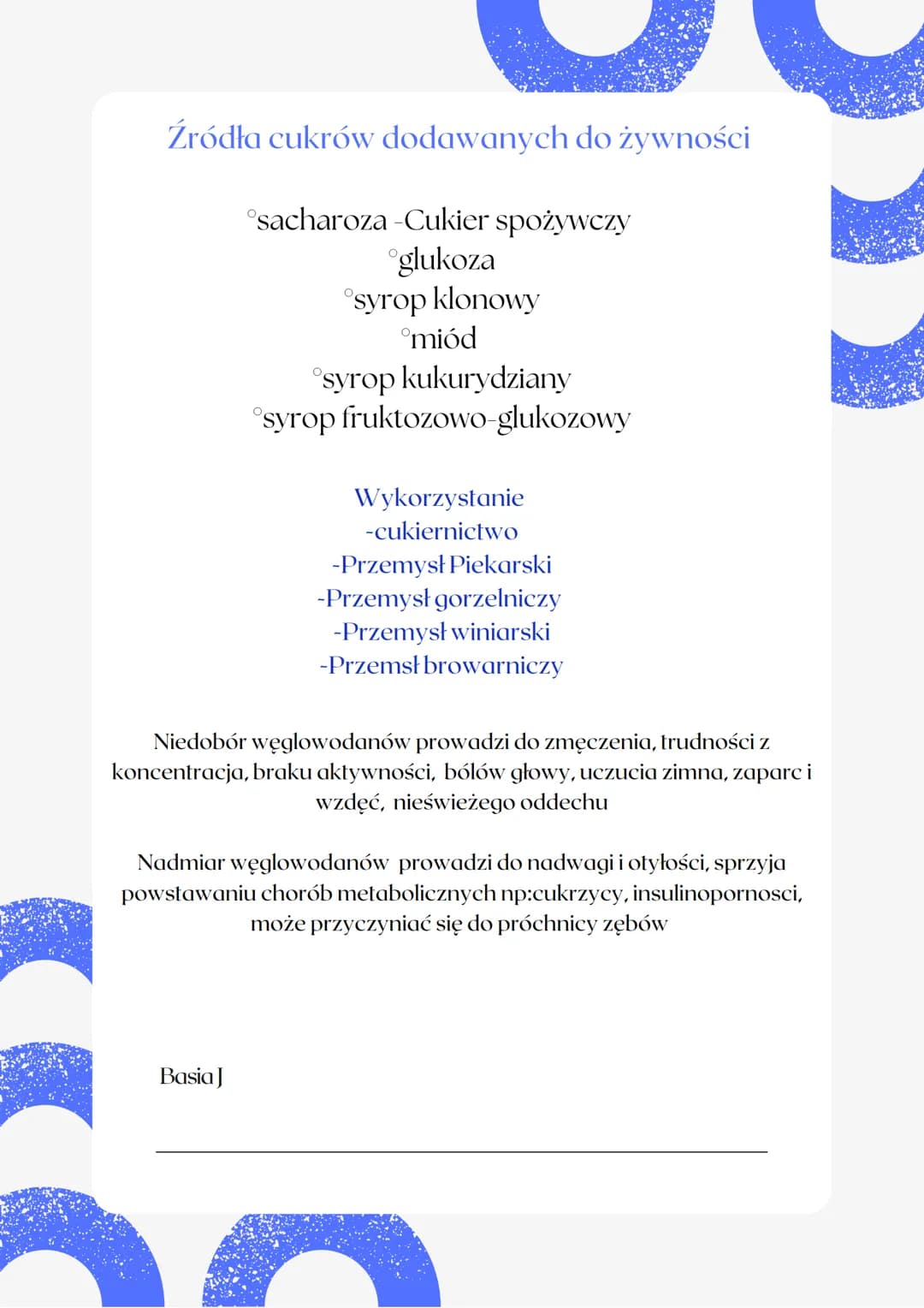 Węglowodany
Cukry to związki organiczne, które występują głównie w świecie
roślinnym jako materiał zapasowy. Dzielą się na:
CUKRY PROSTE-(mo