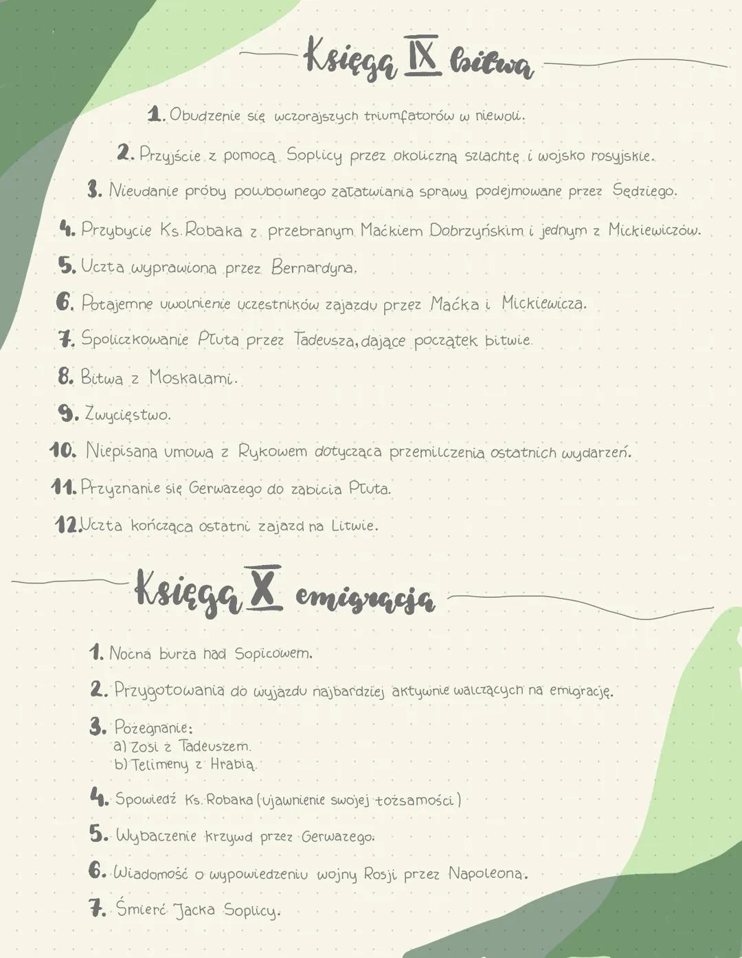 Pan Tadeusz~~
autor: Adam Mickiewicz
rodzaj: epika
gatunek: epopeja
epoka: romantyzm
czas akcji: kilka dni późnego lata 1811r,
jeden wiosenn