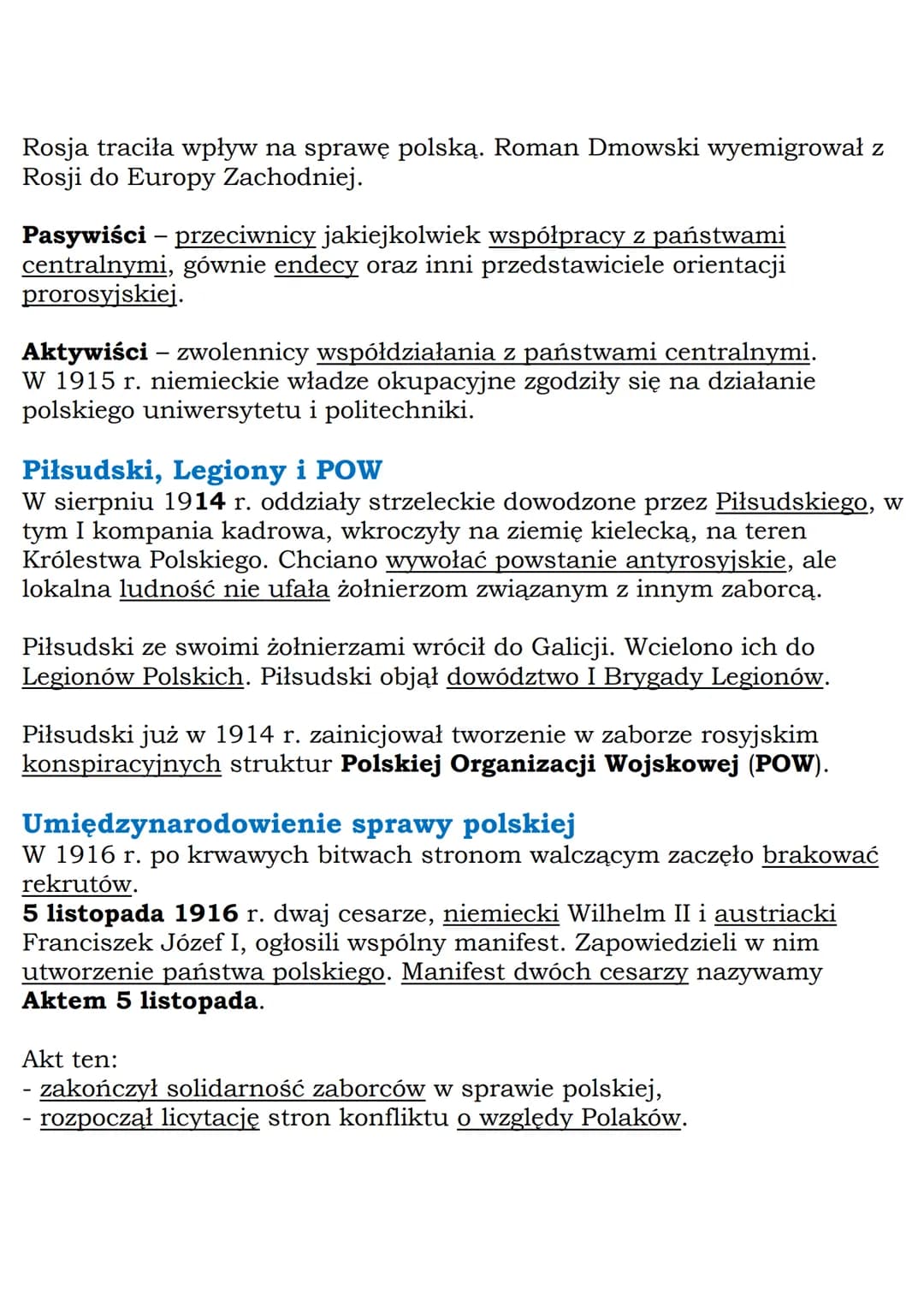 --- OCR Start ---
MZ_LEARNING_KNOW
Sprawa polska w okresie
I wojny światowej
Klasa 7, WSiP
Sprawa polska na początku wojny
Polacy byli mobil