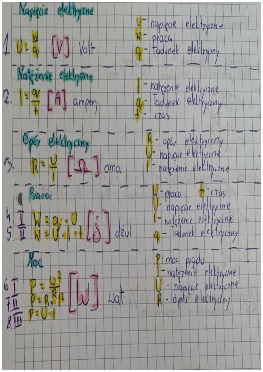 Fizyka
1. Przad elektryczny jest to uporządkowany ruch Tagunków elektrycznych,
przepływ ten jest powodowang napięciem elektrycznym.
2. Umown