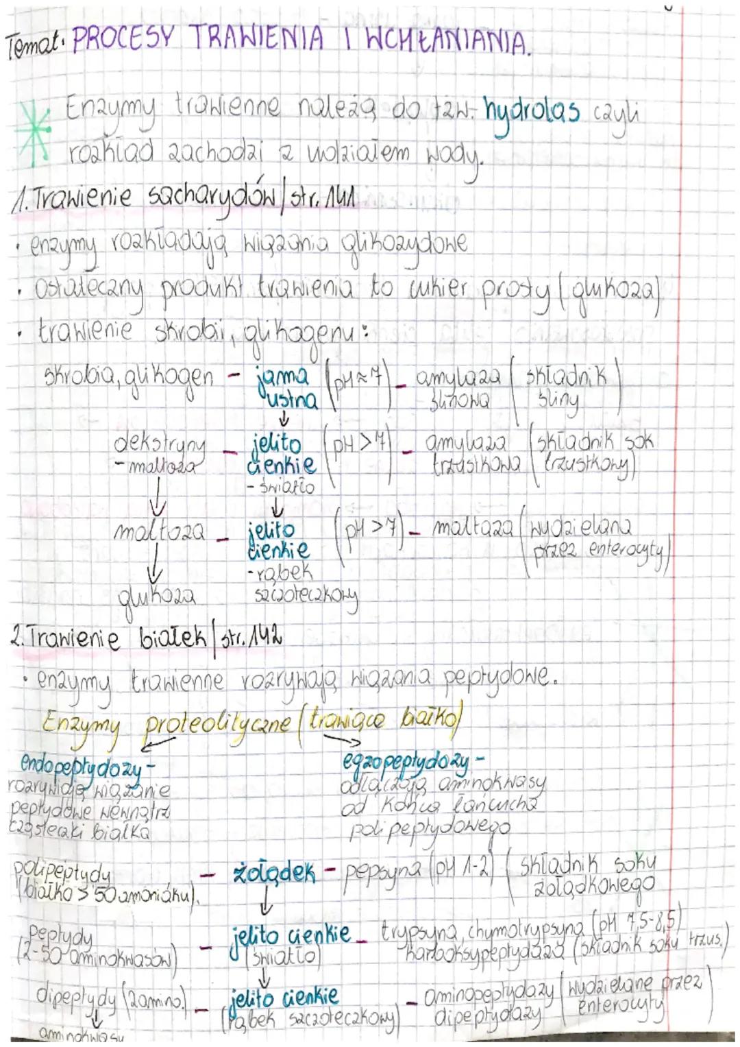 Procesy Trawienia i Wchłaniania Składników Pokarmowych
