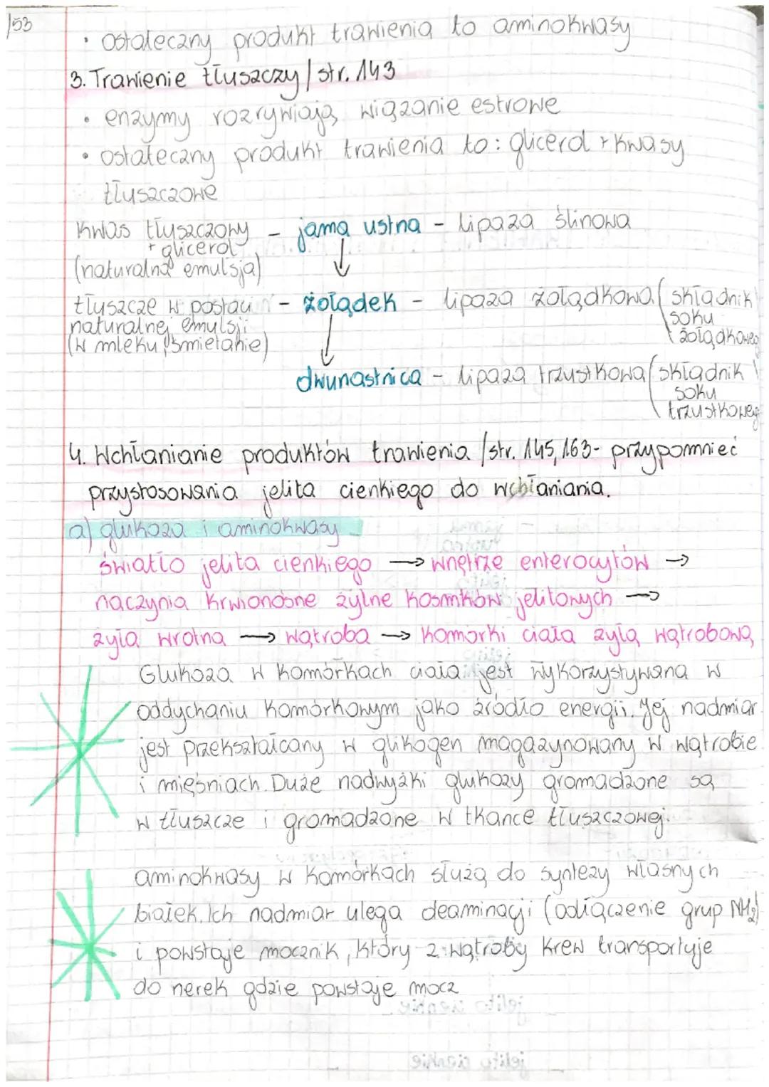 Temat: PROCESY TRAWIENIA I WCHŁANIΑΝΙΑ.
*End chodan dota hydrolas cayli
rozklad zachodzi z wolziałem wody.
Aud

1. Trawienie sacharydów / st