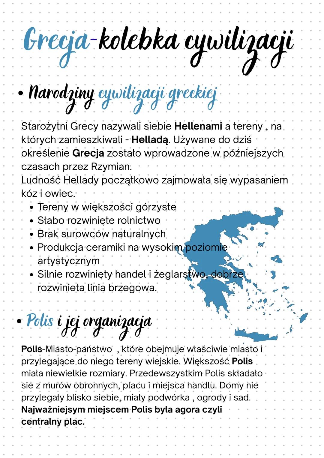 # Grecja-kolebka cywilizacji

- Narodziny cywilizacji greckiej

Starożytni Grecy nazywali siebie Hellenami a tereny, na
których zamieszkiwal