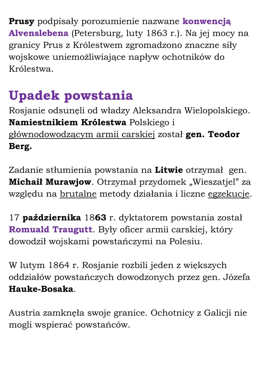 Powstanie styczniowe
Geneza powstania styczniowego
Po klęsce Rosji w wojnie krymskiej nastąpił czas
liberalizacji i reform zwany odwilżą pos