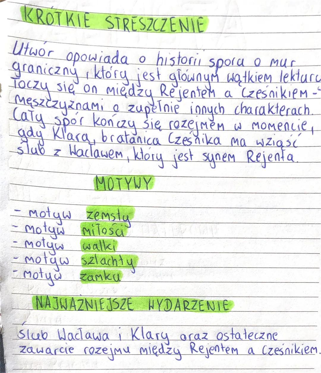 ZEMSTA
AUTOR Aleksander Fredro
GATUNEK komedia
EPOK A romantyzm
CZAS XIX wiek
MIEJSCE zamek
GLOWNI BOHATEROWIE
Cześnik Raplusiewicz
właścici