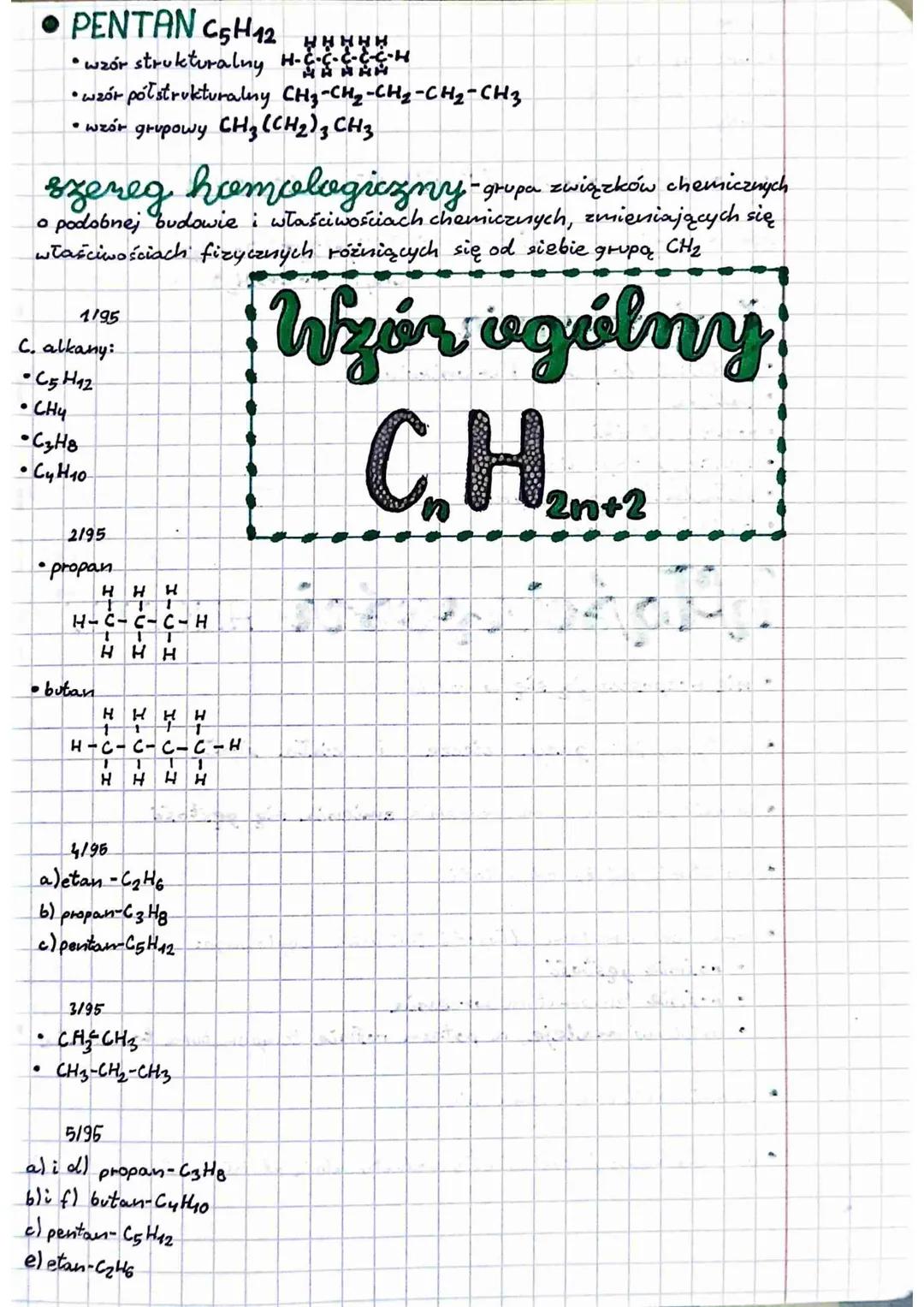 Temat Alkany-węglowodory nasycone
1. Podział węglowodorów
2. Przykłady alkanów
3. Wzór ogólny alkanów
PODZIAŁ
S
alKANY
C-C
Co najmniej 2 weg