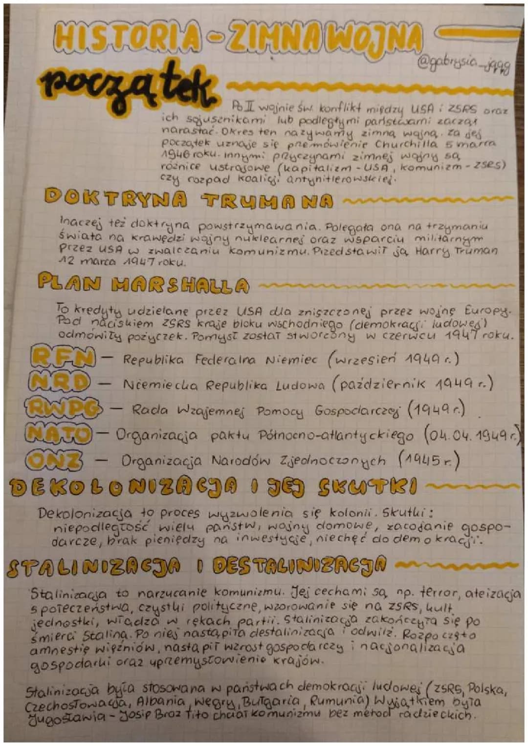 Historia - zimna wojna