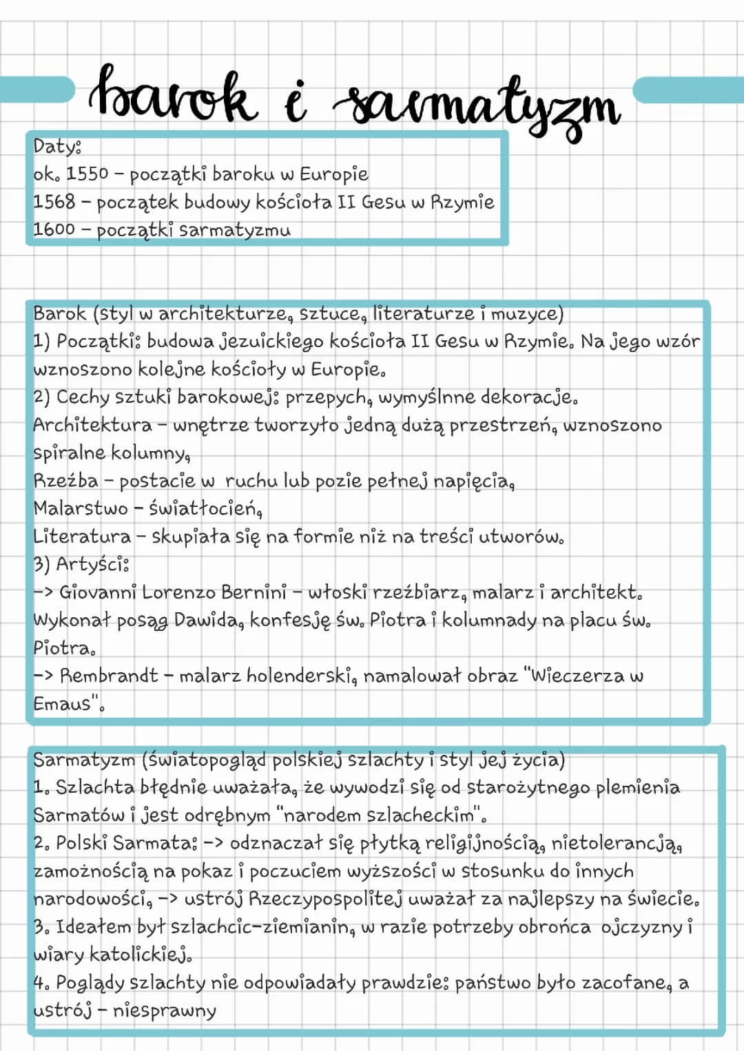 Barok i sarmatyzm 