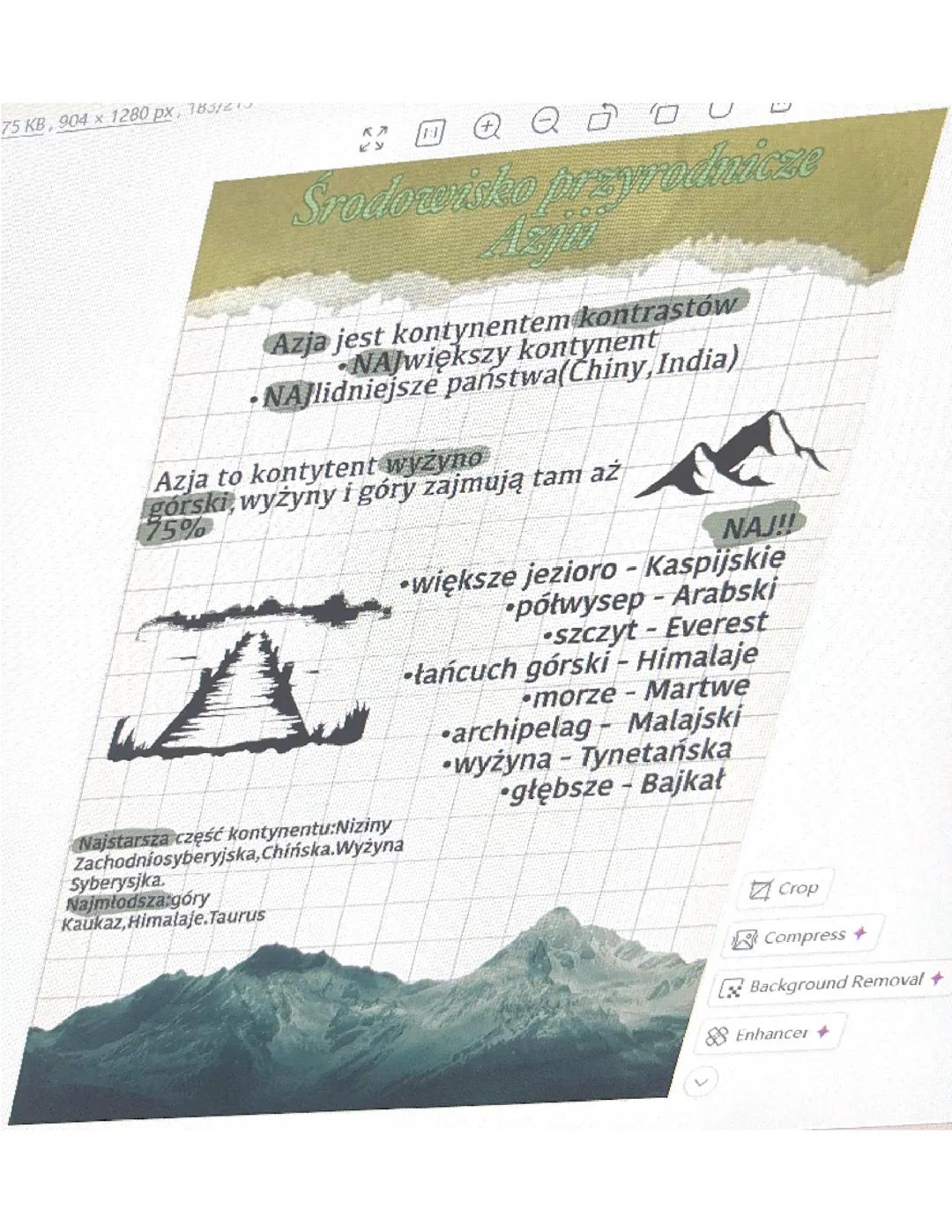 Środowisko przyrodnicze Azji