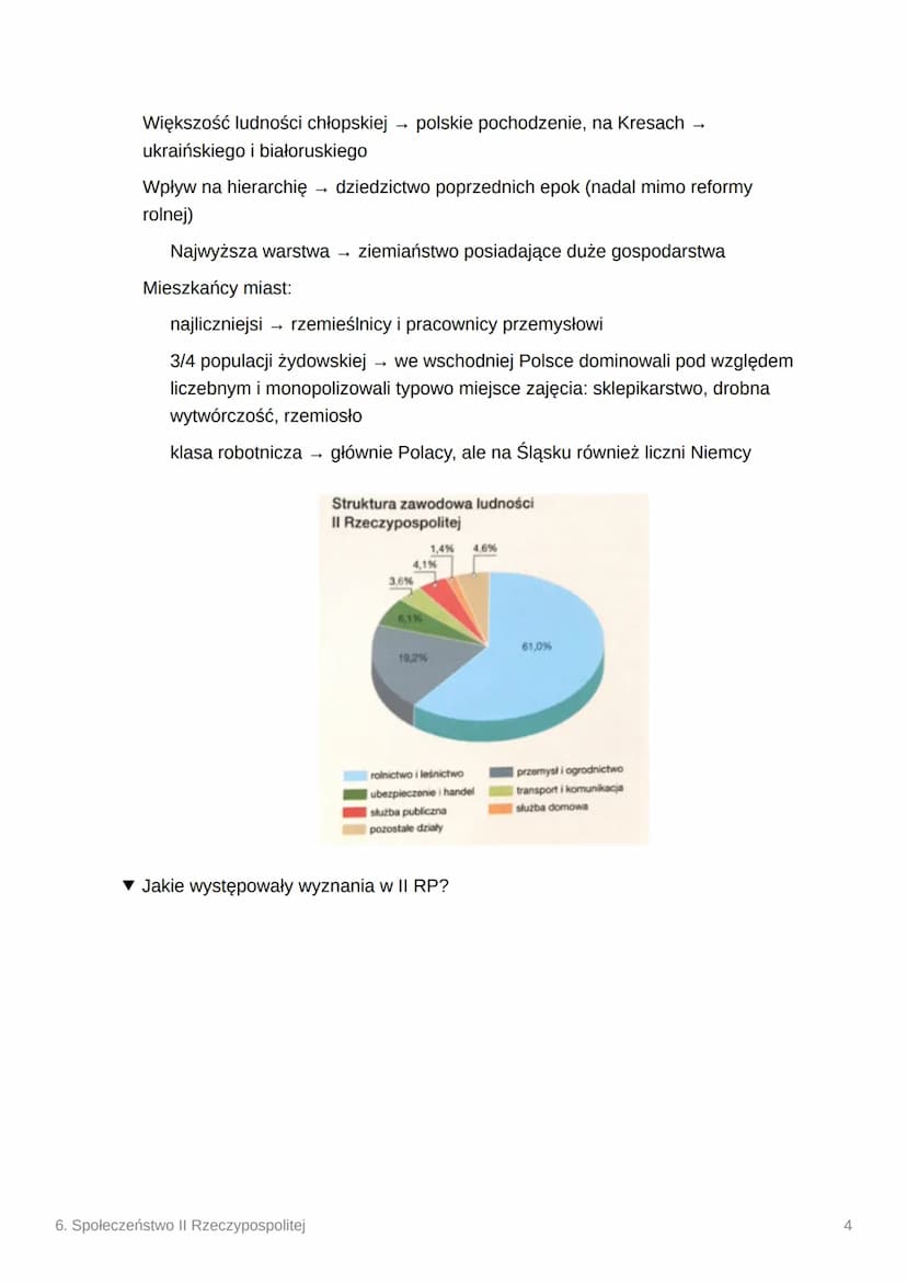 i
6. Społeczeństwo II
Rzeczypospolitej
▼ Jak wyglądała sytuacja społeczna w II Rzeczypospolitej?
Obszar odrodzonej RP = 390 tys. km2
Liczba 