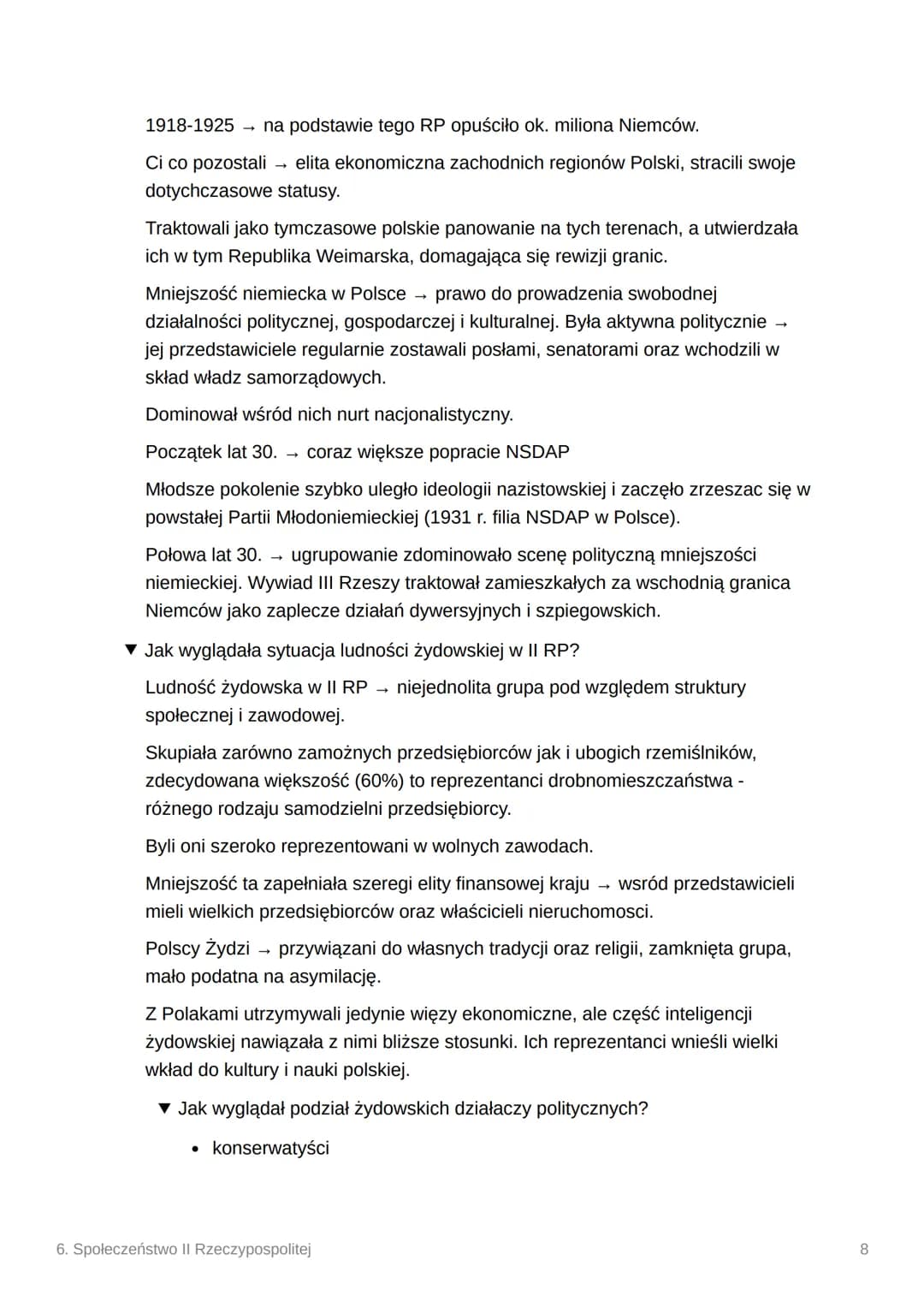i
6. Społeczeństwo II
Rzeczypospolitej
▼ Jak wyglądała sytuacja społeczna w II Rzeczypospolitej?
Obszar odrodzonej RP = 390 tys. km2
Liczba 